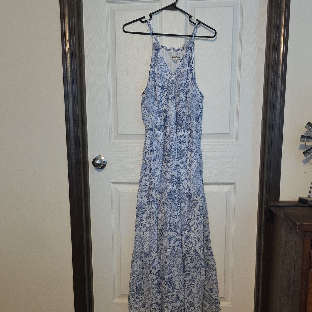 Wallflower Blue and White Maxi Dress